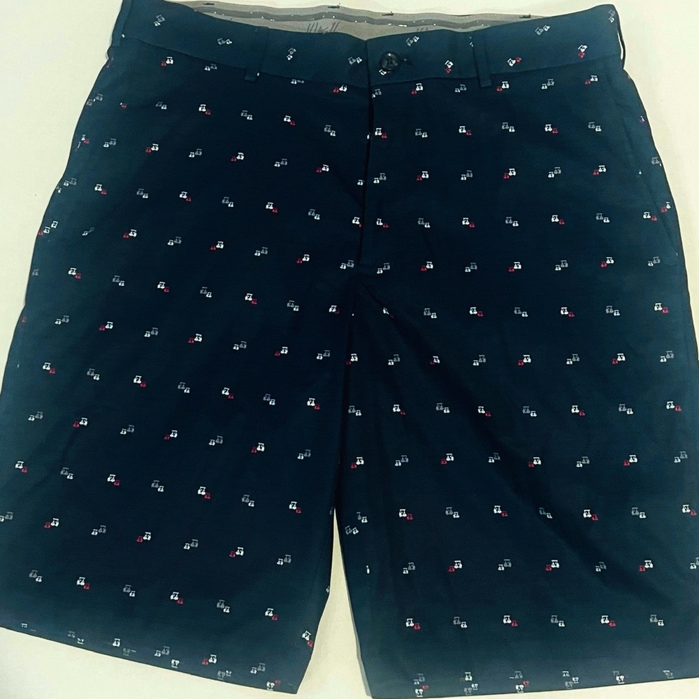 Walter Hagen Men's Dark Blue Patterned Golf Shorts